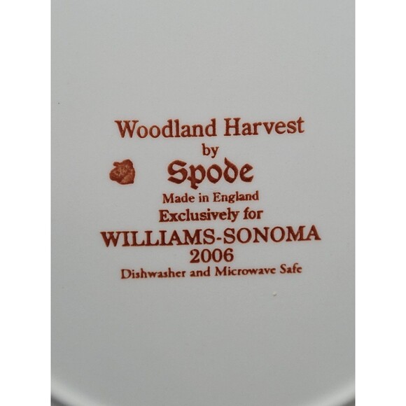 Set Of 4 Spode Williams Sonoma Woodland Harvest 9" Dessert Salad Luncheon Plates - Picture 6 of 10